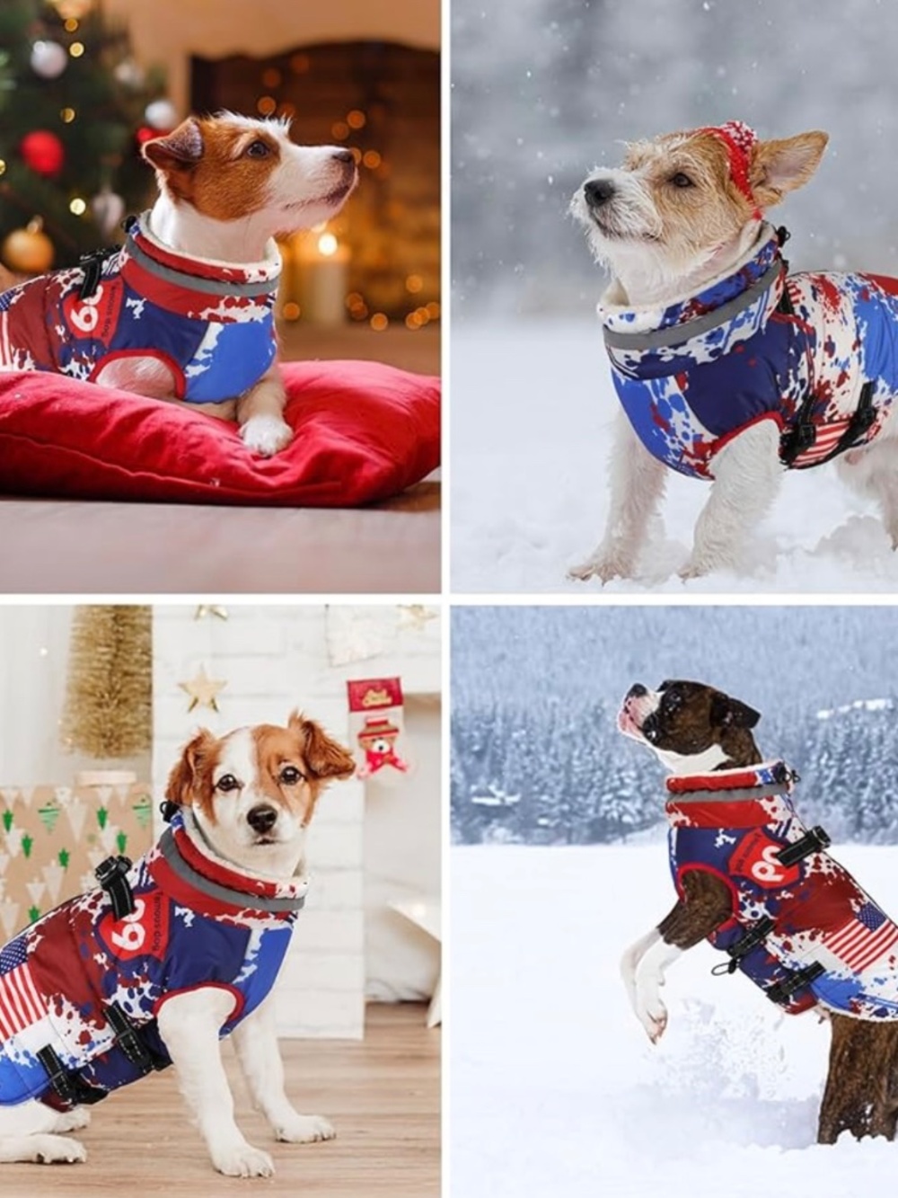 Dogcheer Patriotic Dog Coat w/ Harness Medium 🇺🇸🐾 - Picture 14 of 16